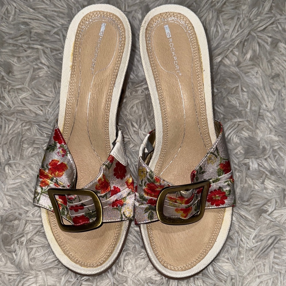 Rockport Floral Buckle Sandals